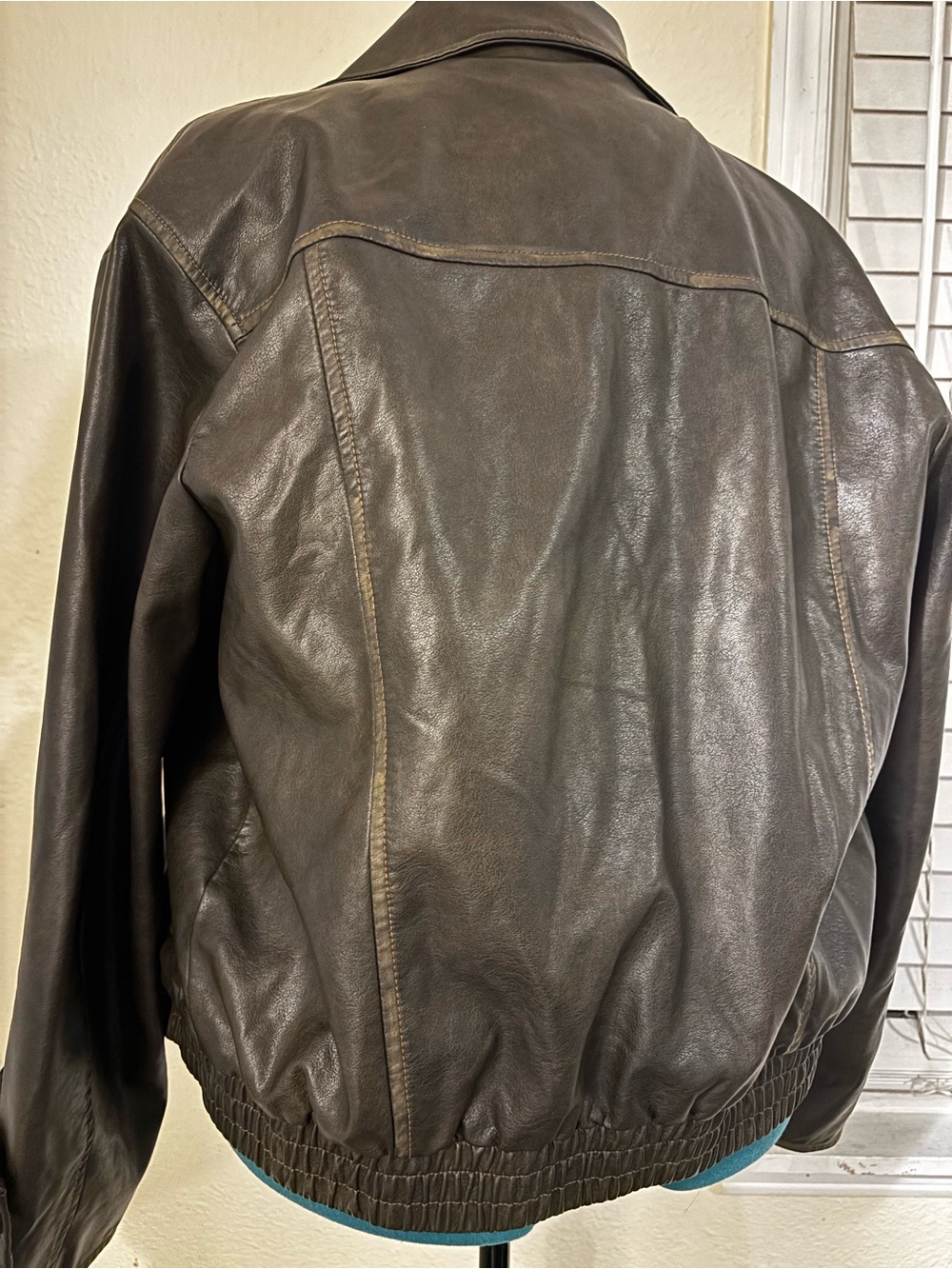 Princess Polly Dark Brown Leather Moto Jacket - Picture 2 of 2